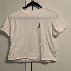 Topshop Cropped Paris Tee